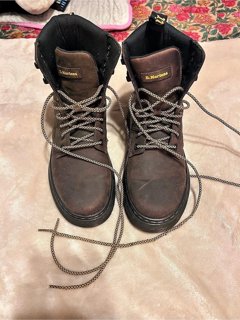 Dr. Martens Brown Leather Combat Boots
